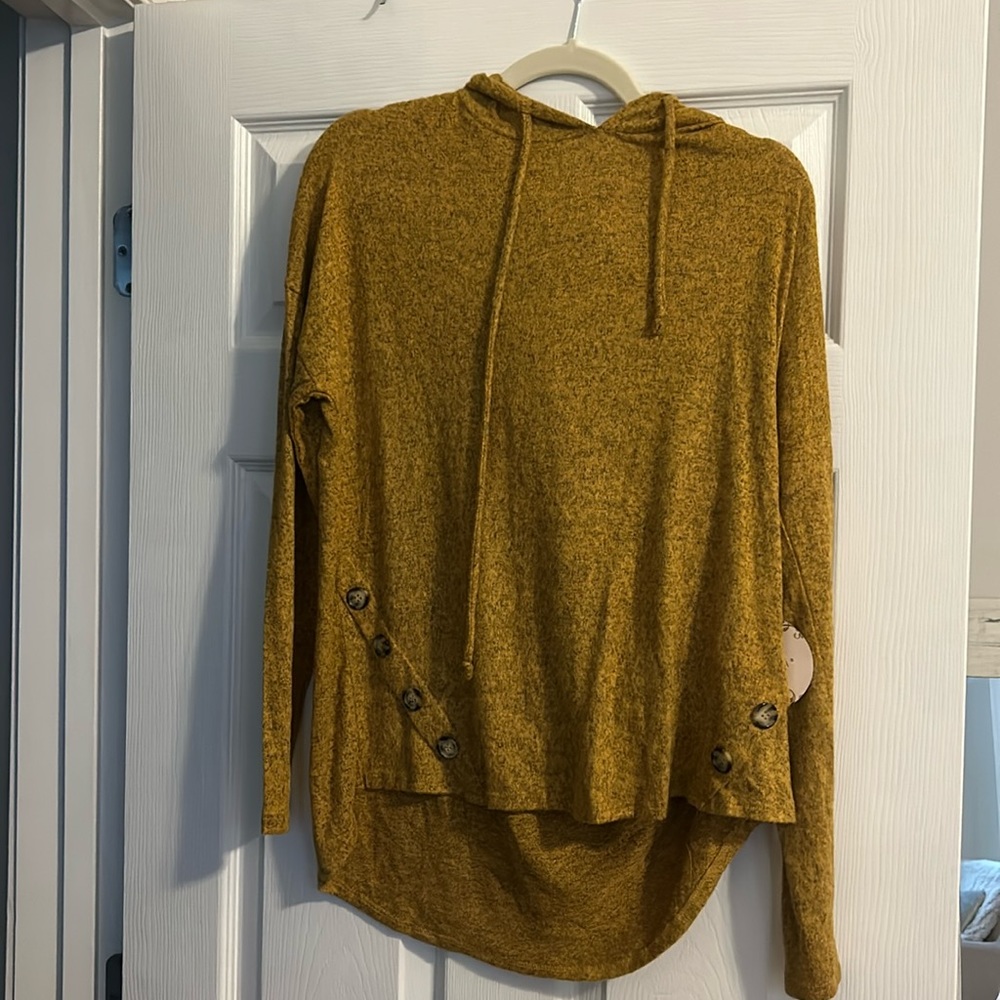 Great mustard color hoodie sweater for sale